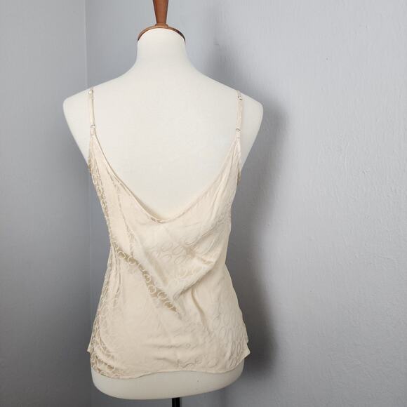 L'Agence Lexi Silk Blend Chain Link Print Camisole Gold V-Neck XS NWT - Picture 6 of 15
